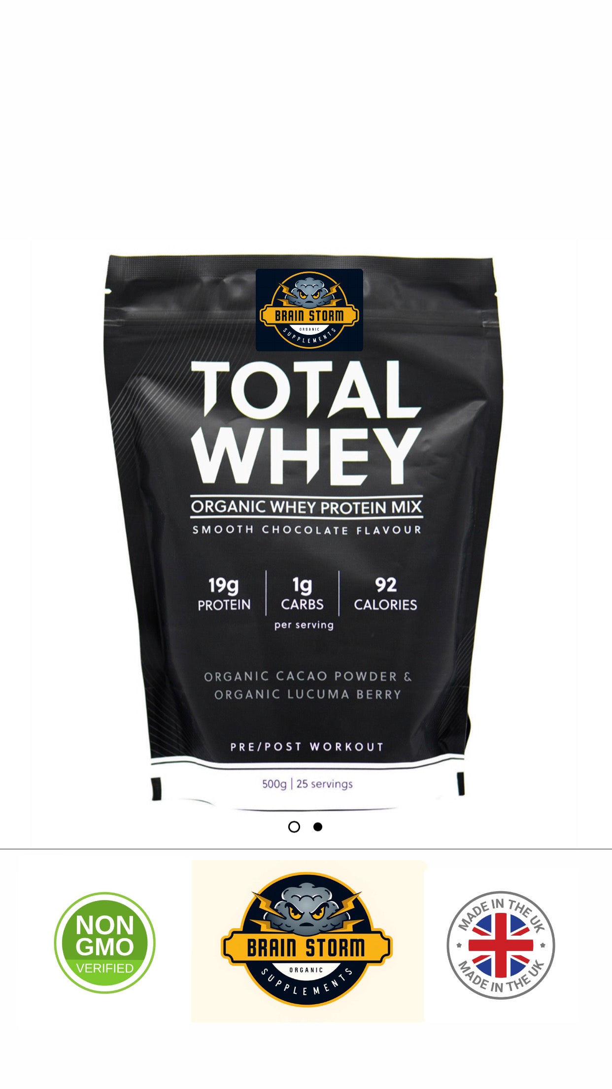 BBS - Total Whey - Organic Protein Powder - 500g Chocolate
